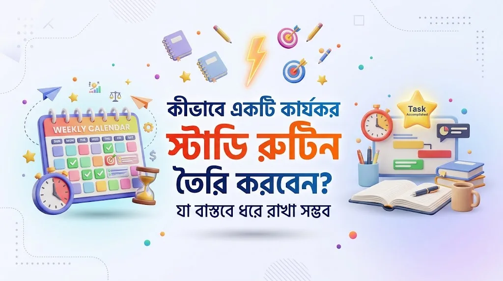 কীভাবে একটি কার্যকর স্টাডি রুটিন তৈরি করবেন যা বাস্তবে ধরে রাখা সম্ভব?