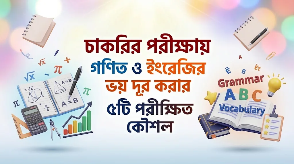 চাকরির পরীক্ষায় গণিত ও ইংরেজির ভয় দূর করার ৫টি পরীক্ষিত কৌশল