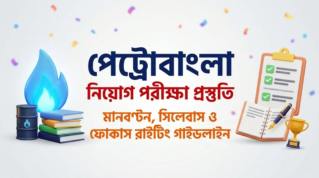 পেট্রোবাংলা নিয়োগ পরীক্ষা প্রস্তুতি: মানবণ্টন, বিষয়ভিত্তিক সিলেবাস ও ফোকাস রাইটিংয়ের পূর্ণাঙ্গ গাইডলাইন